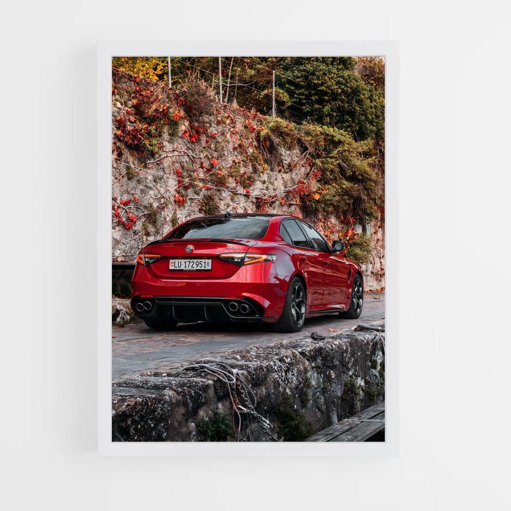 Poster Giulia de quadrifoglio – affiche Alfa Romeo (vue 3)